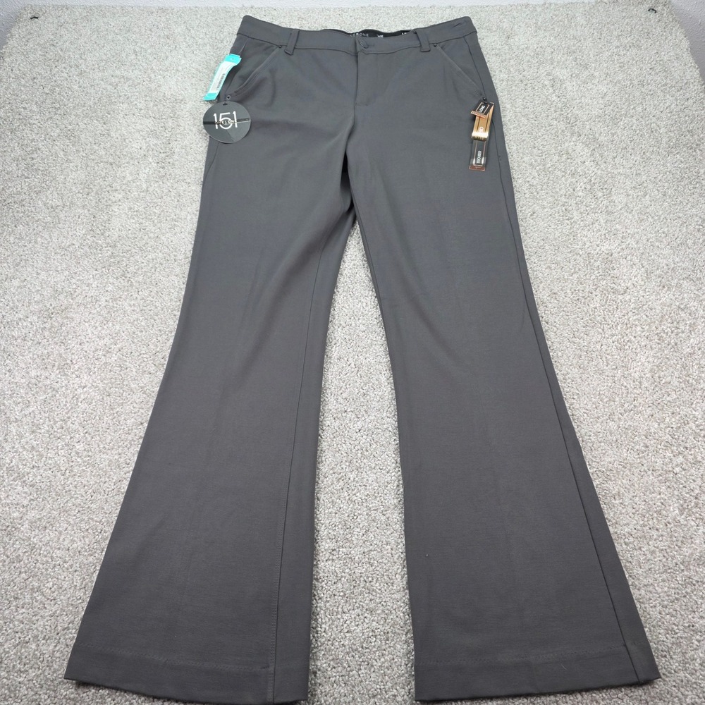 One5One Goddess Fit Premier Ponte Gray Bootcut Trousers Size 14/32 NWT